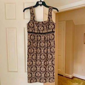 Dianne von Furstenberg black/gold cocktail dress